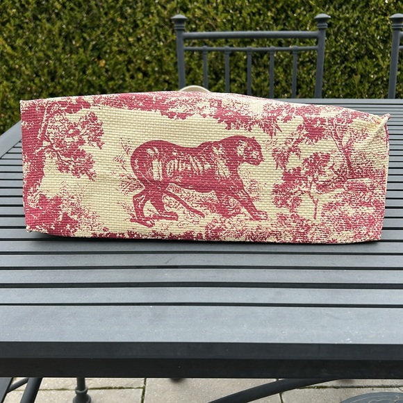 CHRISTIAN DIOR Straw Dioriviera Red VIP Tote - Picture 10 of 13